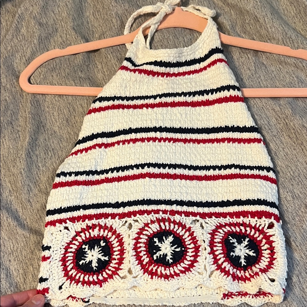 Hollister Striped Knit Tank Top - Red, Black, White
